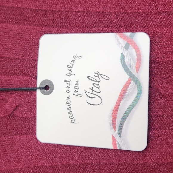 NWT! Burgundy Knit Sweater Made In Italy Women's - Picture 3 of 6